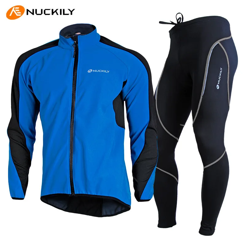 NUCKILY Мужская велосипедная Джерси Зимняя Ropa Ciclismo термальный флисовый комплект одежды для велосипеда спортивная одежда MTB Дорожный велосипед Велоспорт Джерси набор