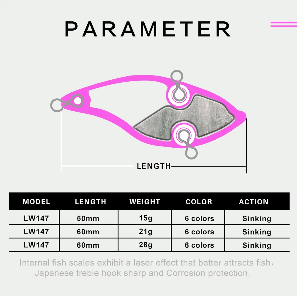 Блесна с ложкой Hunthouse жесткая приманка для ловли окуня 60 мм 28 г 6 видов цветов