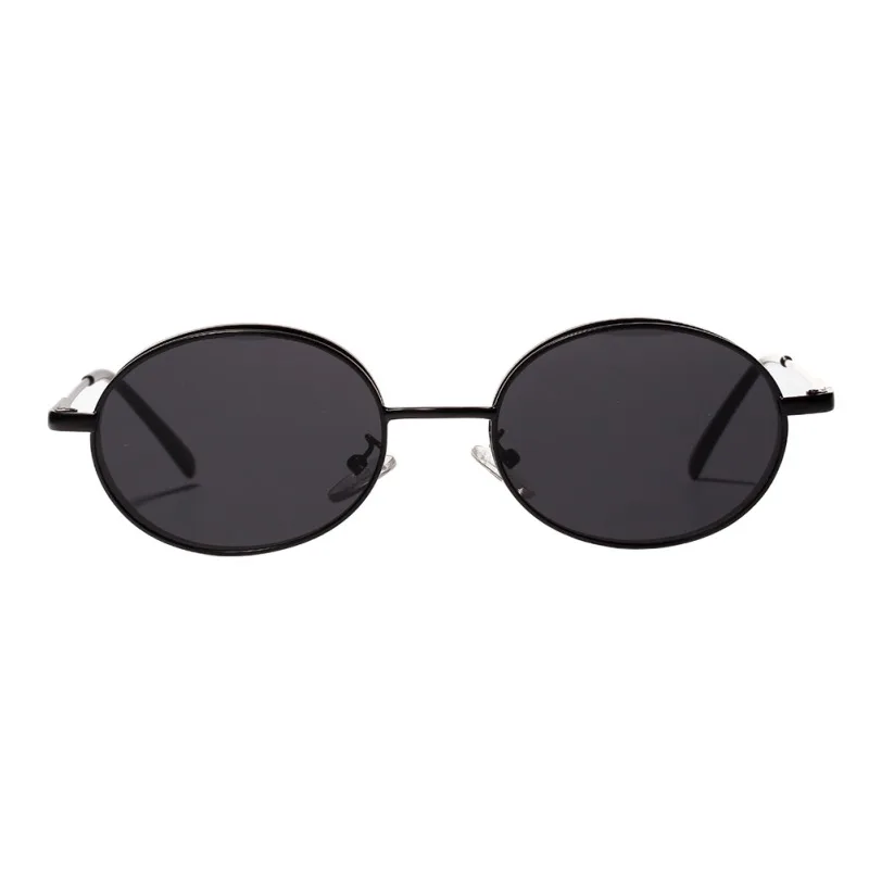 Black Frame Для женщин Овальный круглой формы Толстая рамка хип-хоп Стиль солнцезащитные очки прозрачные цветные линзы фестиваль Повседневное Модные солнцезащитные очки унисекс - Цвет линз: Black Frame