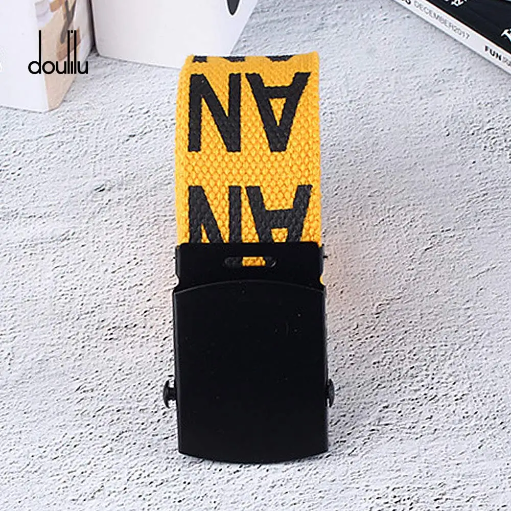 Canvas Belt 115 см нейтральный нейлоновый холщовый ремень с автоматической пряжкой, студенческий ремень, цвет, ремни для мужчин и женщин - Цвет: Canvas Belt
