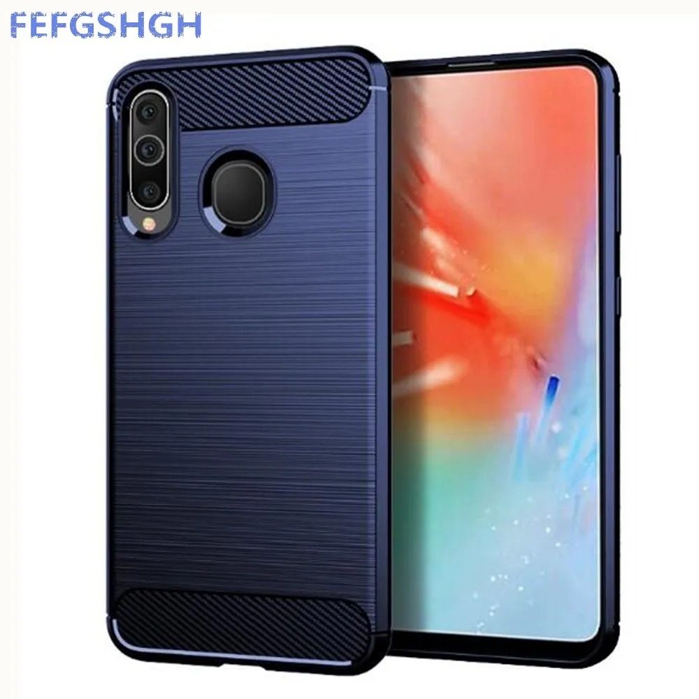 Чехол из углеродного волокна для Samsung Galaxy A60 резиновые силиконовые чехлы