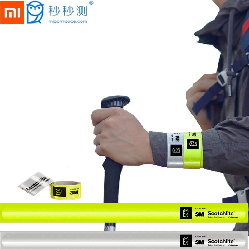 Xiaomi mijia miaomiaoce 38CM Night Reflective Wrist Band One Second Quick Wearing Automatic Flexible Fluorescent Light Strap | Электроника
