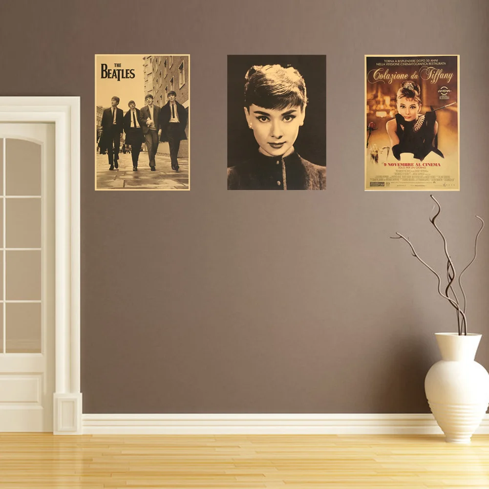 Одри Хепберн портреты наклейки на стену крафт-бумага для спальни росписи пилинг