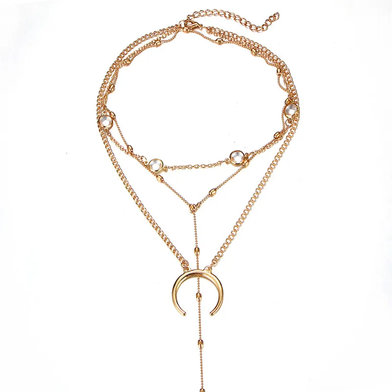 Женское богемное длинное ожерелье с подвеской 17 миль Винтажное колье