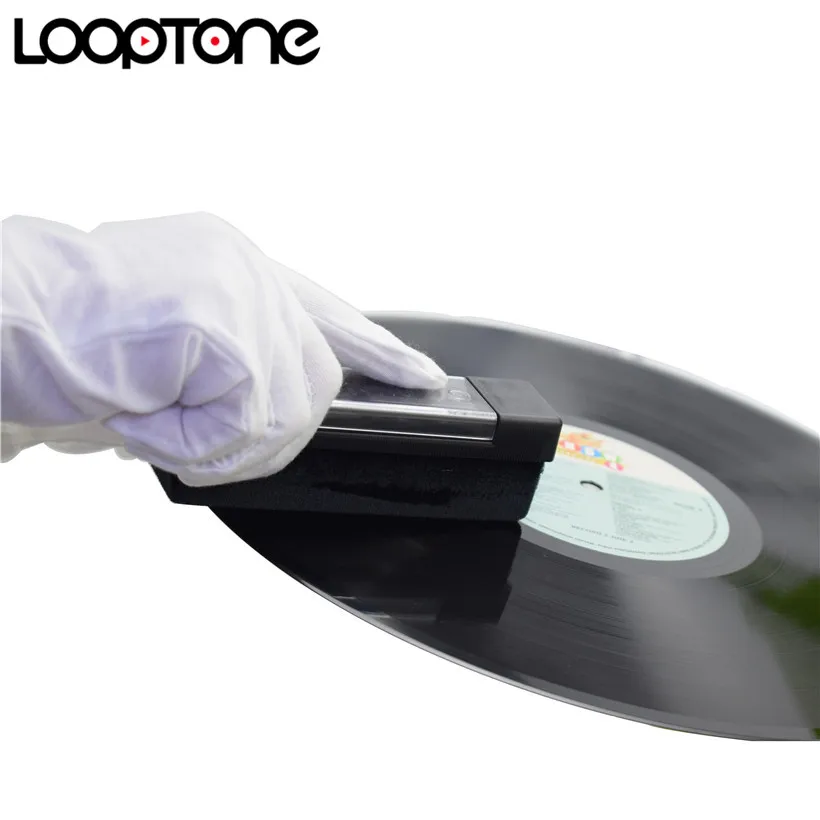 LoopTone LP/CD Velvet Brush Stylus Cleaner Vinyl Record Cleaning Accessories for Turntable Players Black | Электроника