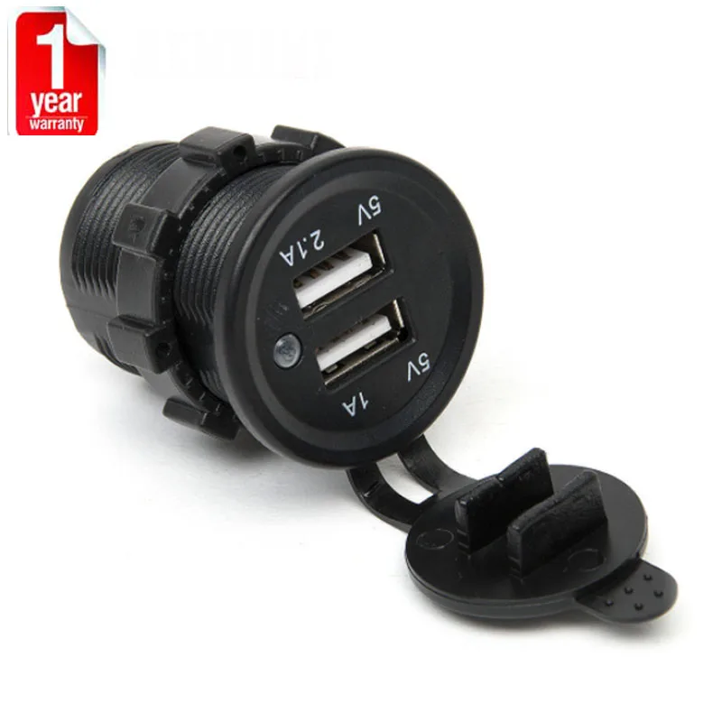 3.1A автомобильного прикуривателя Dual USB Автомобильное зарядное устройство для зарядки вольтметр Стиль 12/24 V автомобиля& мотоцикла& Лодка Водонепроницаемый прикуриватель