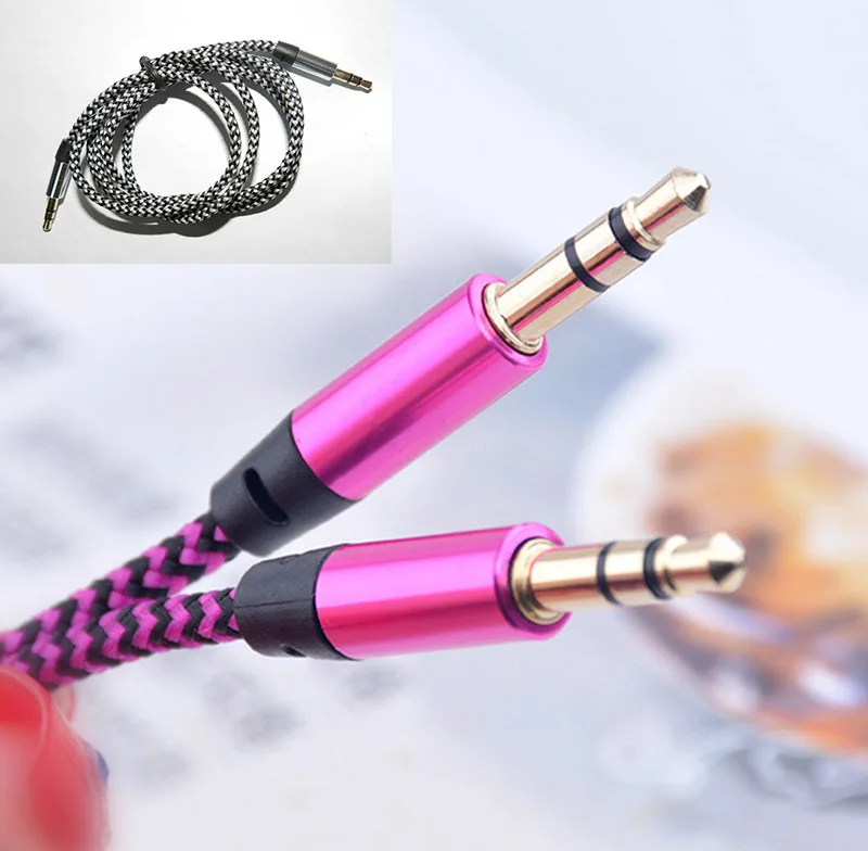 3 5 мм вязаный аудиокабель штырь-штырь ULIFART позолоченный для планшетов телефонов