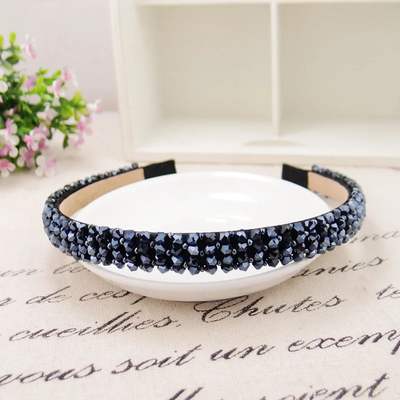 Хит продаж роскошные повязки на голову Стразы в современном стиле с кристаллами