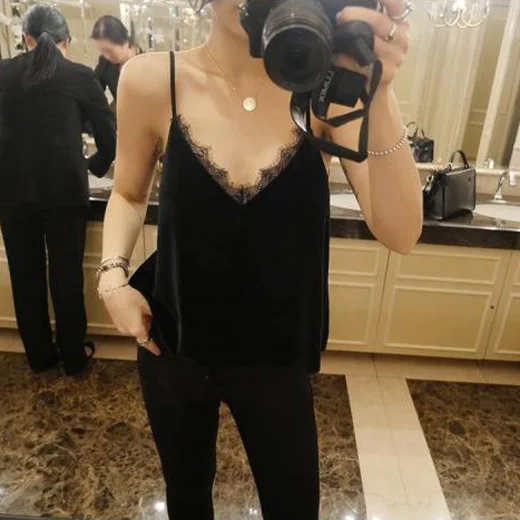 Для женщин на кружевной топ пикантные женские Satin Slip укороченный Топы