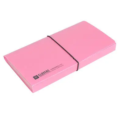 Прямоугольная пластиковая папка для файлов с эластичным ремешком|file folder|pink folderpink