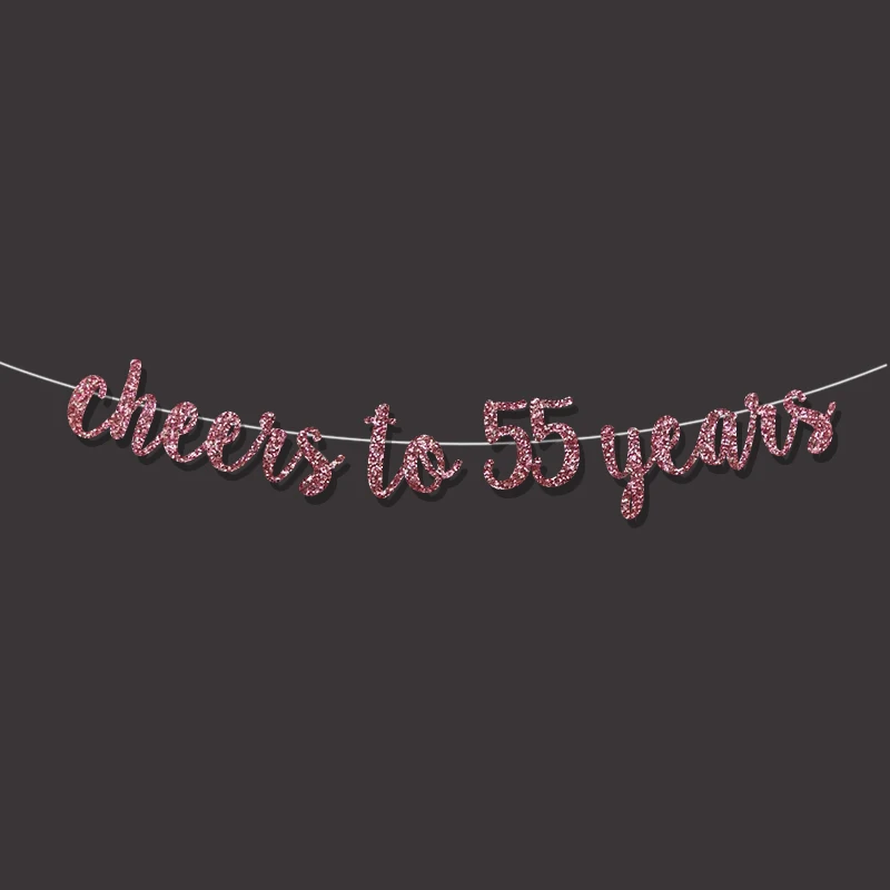 55-й День Рождения украшения для cheers до 55 лет баннер с днем рождения золотой знак Свадьба юбилей вечерние украшения