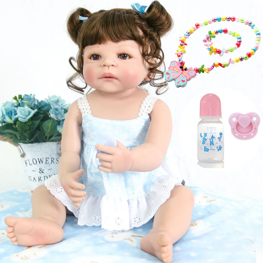 Reborn toddler baby Girl dolls 22&quot55cm full silicone vinyl reborn real cute newborn bebe princess | Игрушки и хобби
