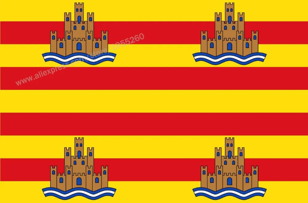 Флаг Балеарских островов Ibiza 3x5 футов 90x150 см флаги Испании баннеры | Дом и сад