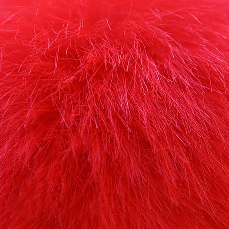 Корейский модный двойной пушистый шарик помпон брелок карамельного цвета вишня