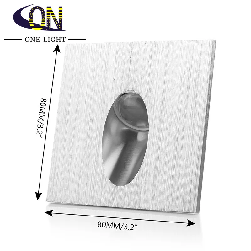 Квадратный Круглый Встраиваемый светодиодный светильник 3 Вт настенные
