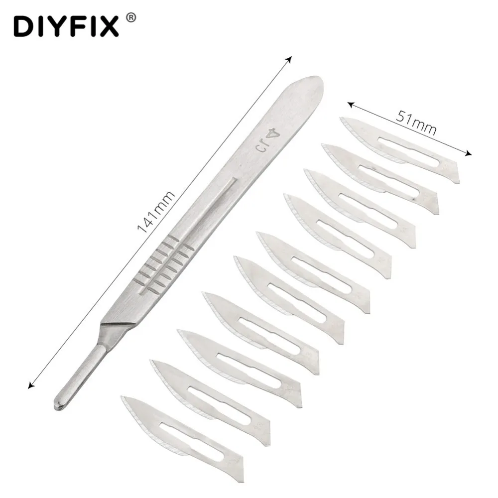 Хирургические скальпельные ножи из углеродистой стали 11 #23 # лезвия с ручкой