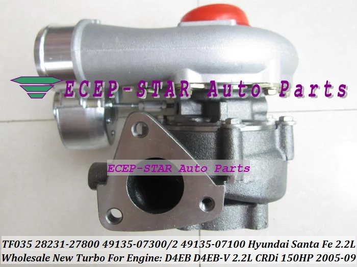 Турбокомпрессор TF035 28231 27800 49135 07302 07300 07100 для HYUNDAI Santa Fe 05 09 D4EB V 2823127800 л|turbocharger