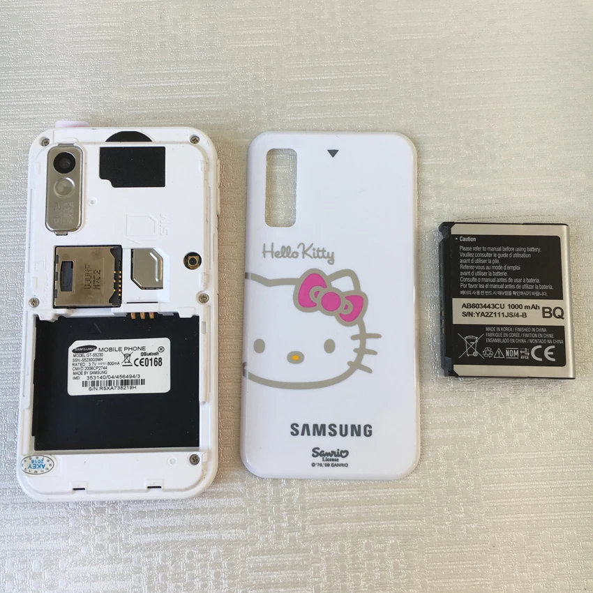 Отремонтированный Разблокированный Мобильный телефон SAMSUNG Hello kitty S5230 S5230c и один год гарантии