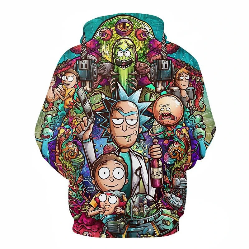 Rick and Morty 3D пуловер с капюшоном модные толстовки для мужчин Pickle Rick свитшоты Повседневный Спортивный костюм пуловер Прямая поставка уличная