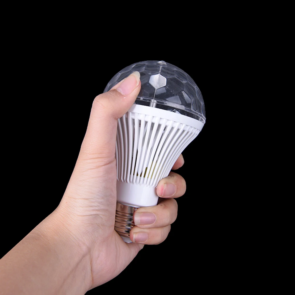 

1pcs 6W E27 85-260V Colorful Auto Rotating RGB Crystal Stage Light Magic Double Balls DJ Party Disco Effect Bulb Lamp