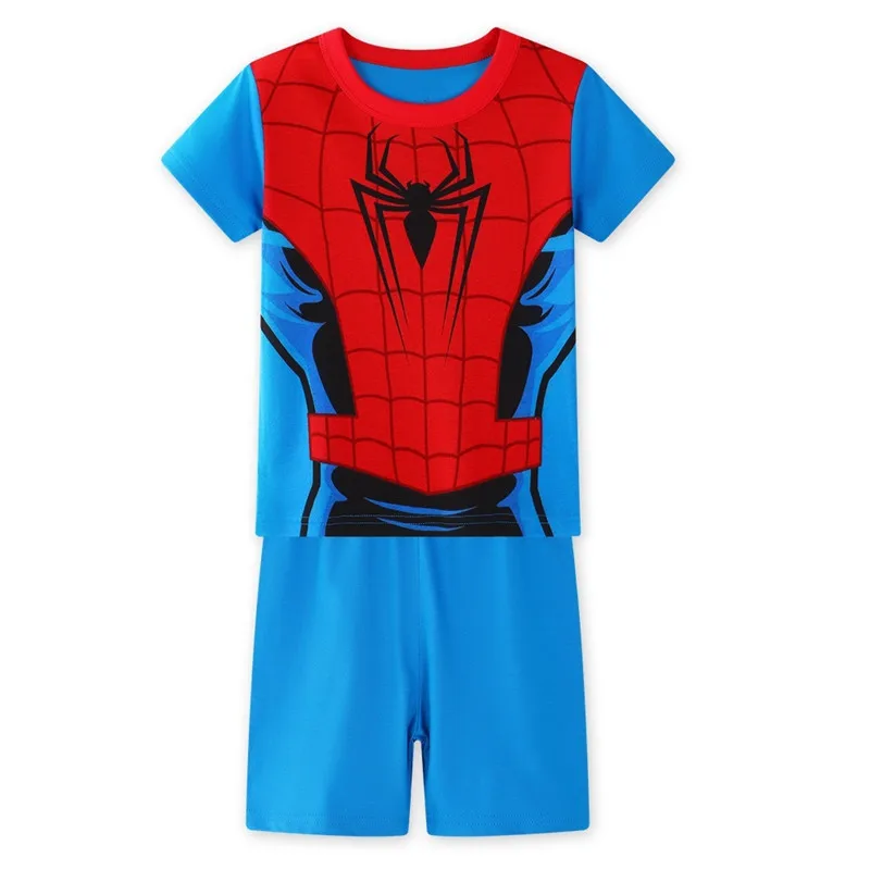 Детская одежда для сна пижамный комплект с человеком-пауком малышей