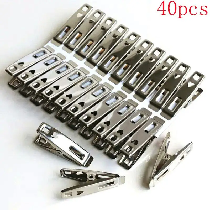40 шт. зажимы для одежды из нержавеющей стали металлические носков