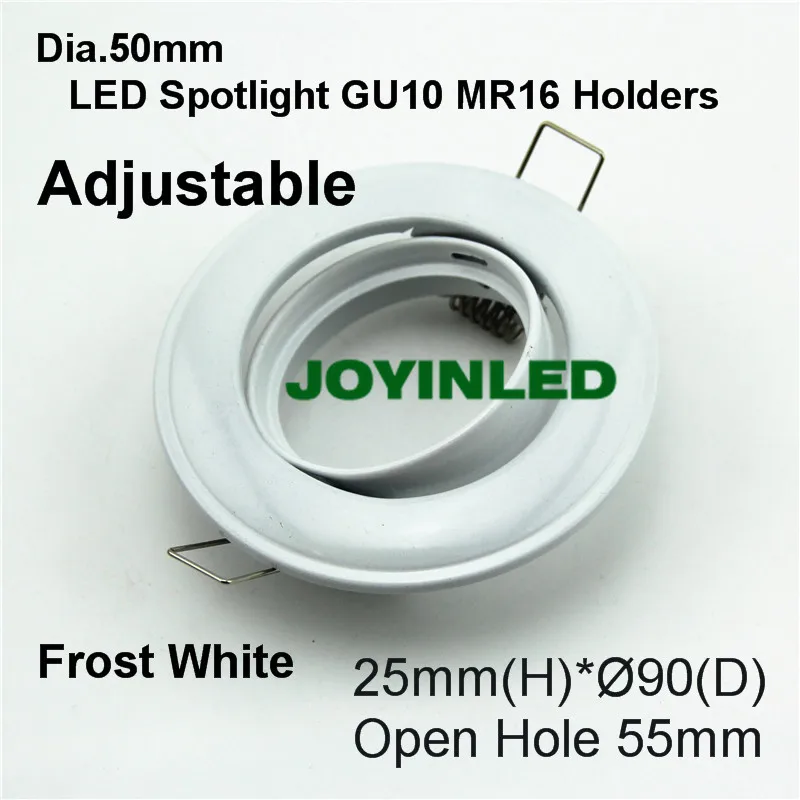 10 шт. белая круглая точечная Светодиодная лампа рамка GU10 приспособление с 4 Вт 12 в