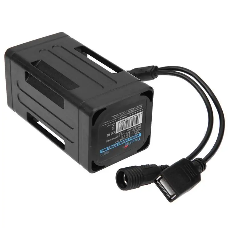 6x18650 Батарейный Блок Чехол блок питания с USB кабелем для велосипеда светильник мобильного телефона
