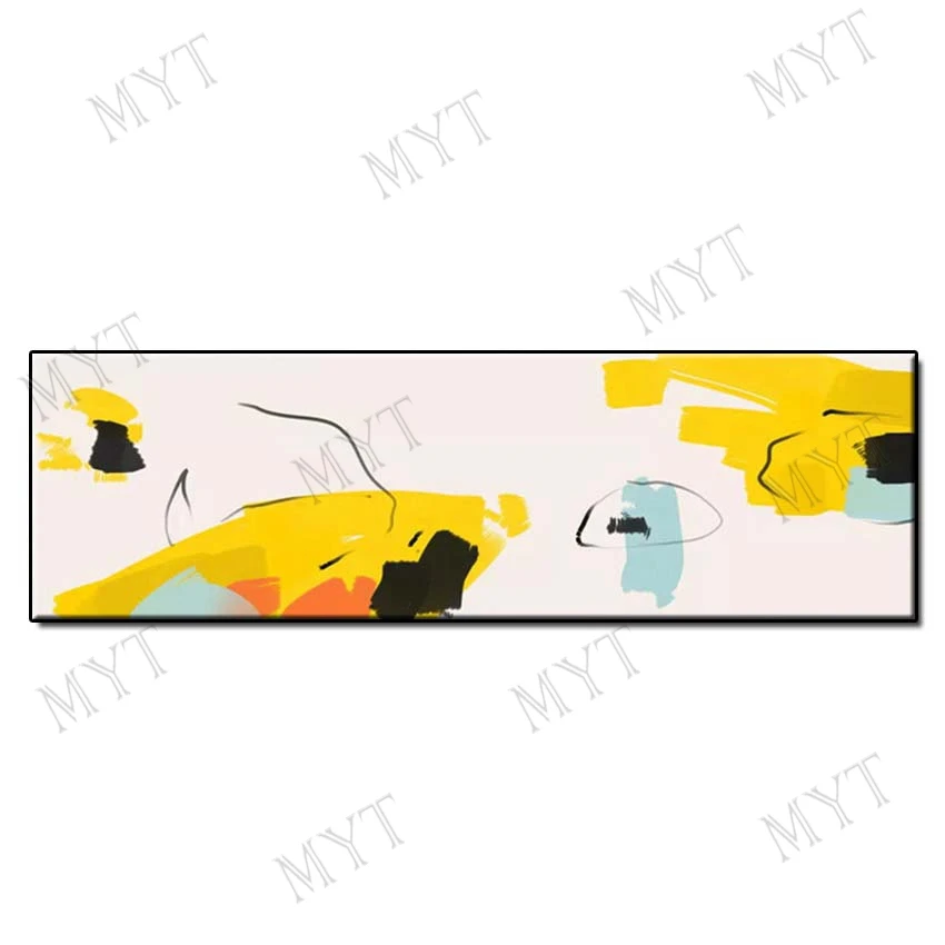 

Cheaper modern Hand-painted on canvas abstract Oil Painting yellow wall art pictures for Living Room home Decor unframed