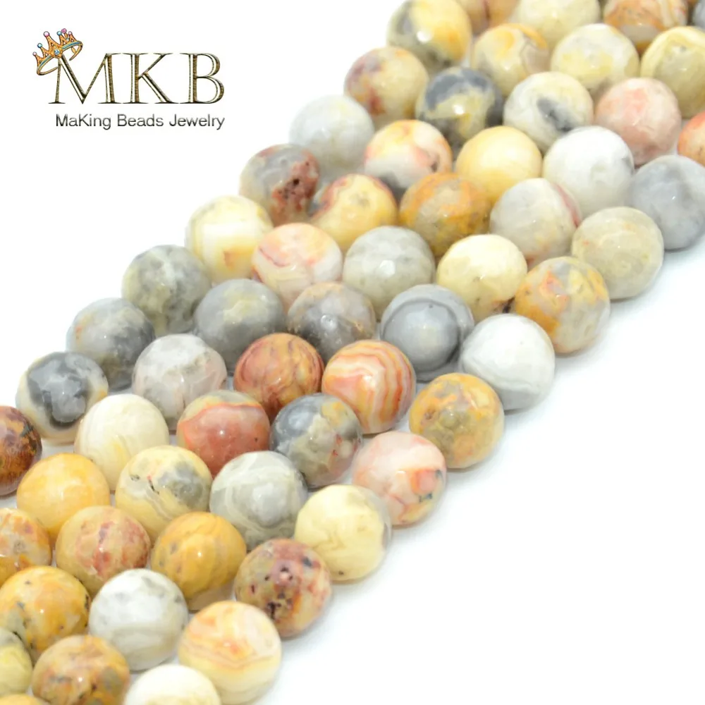 _ Круглые Бусины Из Crazy Agates для изготовления ювелирных изделий 4 6 8 10 мм бусины с