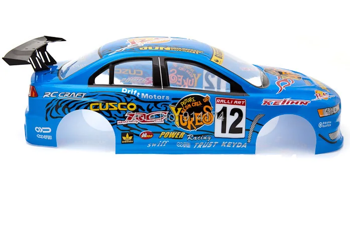 

YUKALA 1/10 RC racing car PVC painted body shell for 1/10 r/c car 190mm No 025 Blue 2pcs/lot