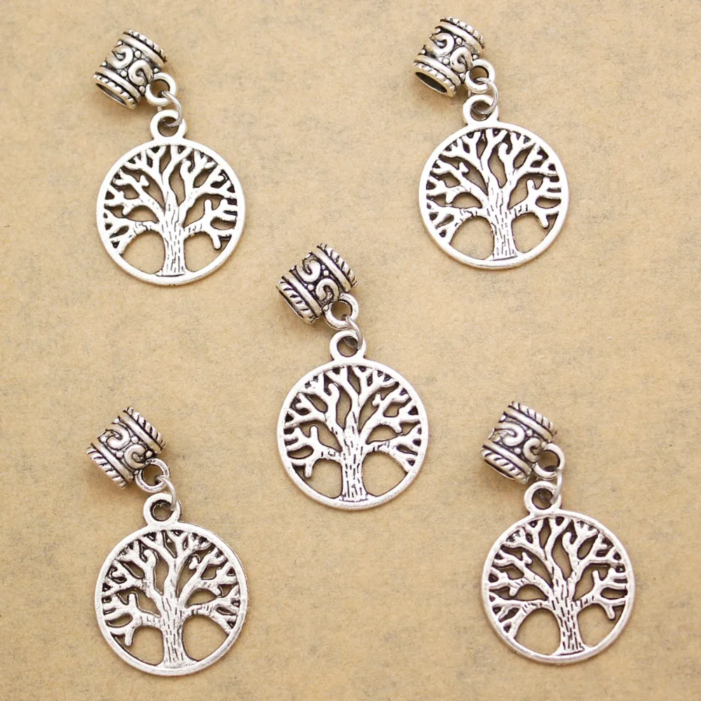 5x Viking Tree of Life Yggdrasil дредлок из бисера тесьма аксессуары для волос Зажимы одежды