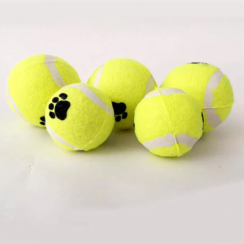Rubber Tennis Ball Dog Toys Footprints Decor Diameter 4.5cm Interactive Balls Pet Toy for Small Puppy Dogs Training Supplies | Дом и сад