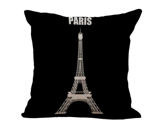 5 Чехол для подушки Keep Calm Carry On из хлопка и льна с Эйфелевой башней и короной в черно-белую полоску домашний декоративный с рисунком наволочки - Цвет: 5