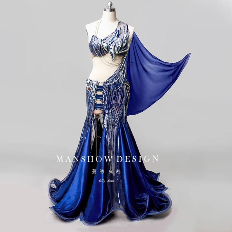 

2019 new Belly dance costume female sexy suit sequin embroidery high-end custom Competition/Performance woman costume