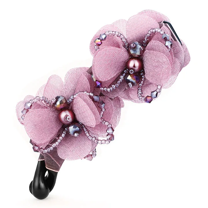 Dark Pink Заколки для волос искусственные заколки с жемчугом, Кристаллами, бисером шпильки с цветком украшения для волос для женщин аксессуары для волос HB24 - Цвет: Dark Pink
