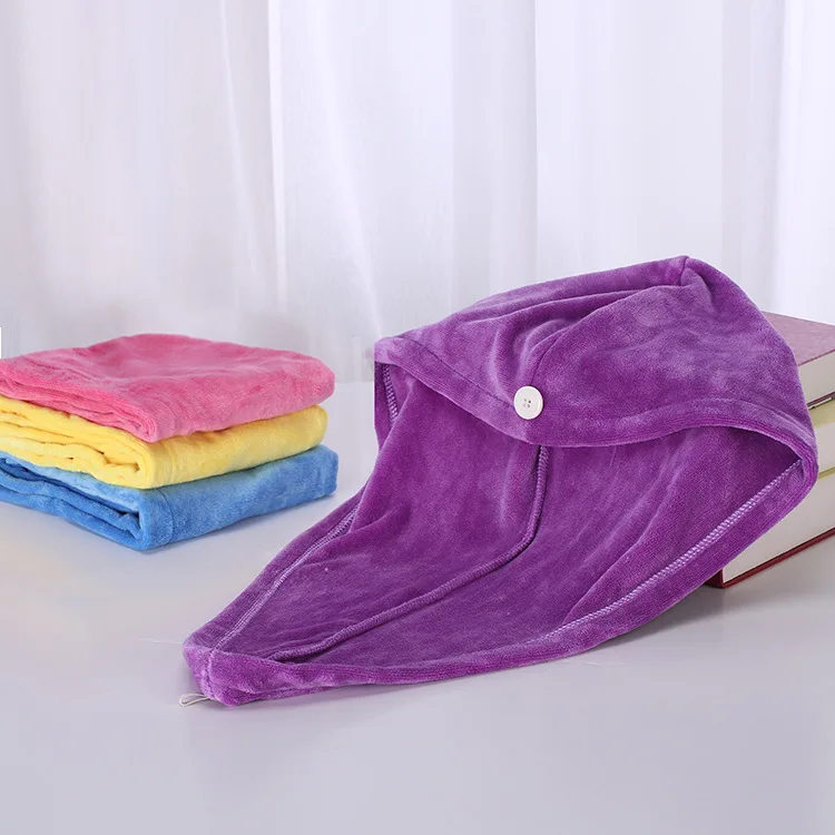 Суперабсорбирующих коралловые бархат волос -взорван платок быстрая сушка