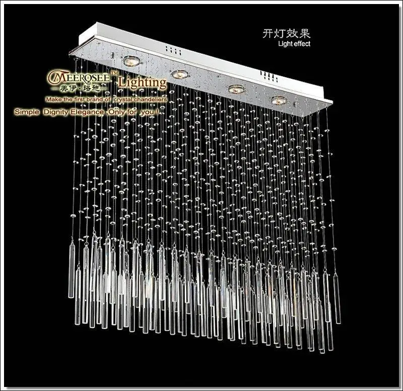 Современный хрустальный потолочный светильник MD518 с лампами L900mm W150mm H1200mm|modern crystal