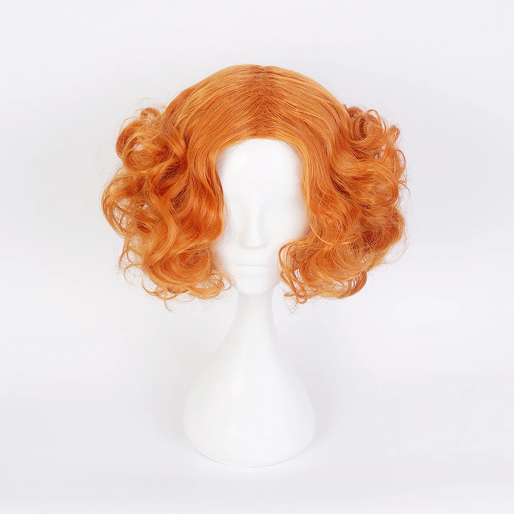 

Alice in Wonderland 2 Mad Hatter Tarrant Hightopp Orange Cosplay Wig Short Curly Synthetic Hair Role Play Halloween Costume Wigs