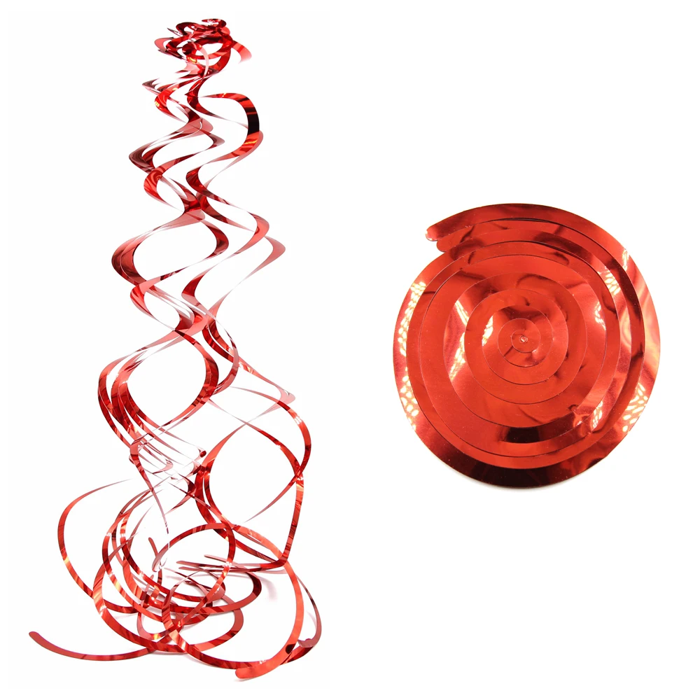 Bling-Red 6 шт., 20 цветов, милое вихревое украшение, сделай сам, металлический подвесной кулон для свадебных принадлежностей, украшения для дня рождения ребенка - Цвет: Bling-Red