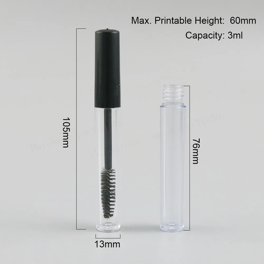 300x3 мл пустая мини пластиковая туба для туши для ресниц 1/10 OZ Косметический контейнер 3cc тюбик для губной помады макияж пустая трубка