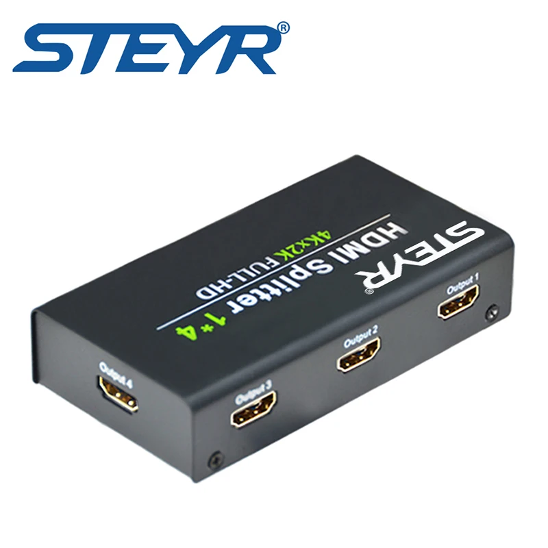 

STEYR 4Kx2K 4Way/Port HDMI Splitter 1.4 Splitter HDMI Splitter 1 in 4 out Dvisor Splitter HDMI support 4Kx2K 2160P for HDTV DVD