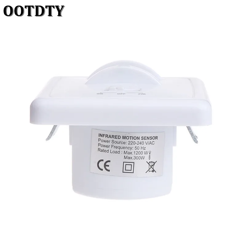 OOTDTY 220-240 В AC настенный 9 м автоматический PIR инфракрасный светодиодный датчик движения переключатель