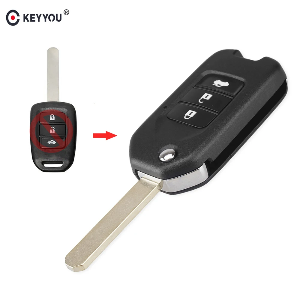 KEYYOU Модифицированная откидная оболочка ключа дистанционного управления чехол 3