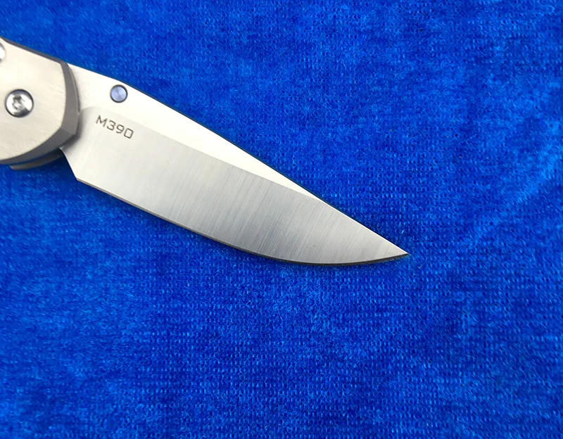 Kevin John Mini Trumpet Sebenza 21 Flipper M390 Blade Folding Knife Titanium Carbon Fiber Handle Camping Outdoor EDC Tools