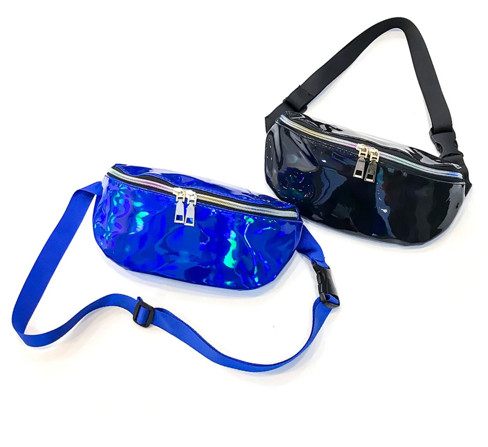 Поясная сумка для мужчин и женщин Прозрачный блестящий поясной ремень поясная на