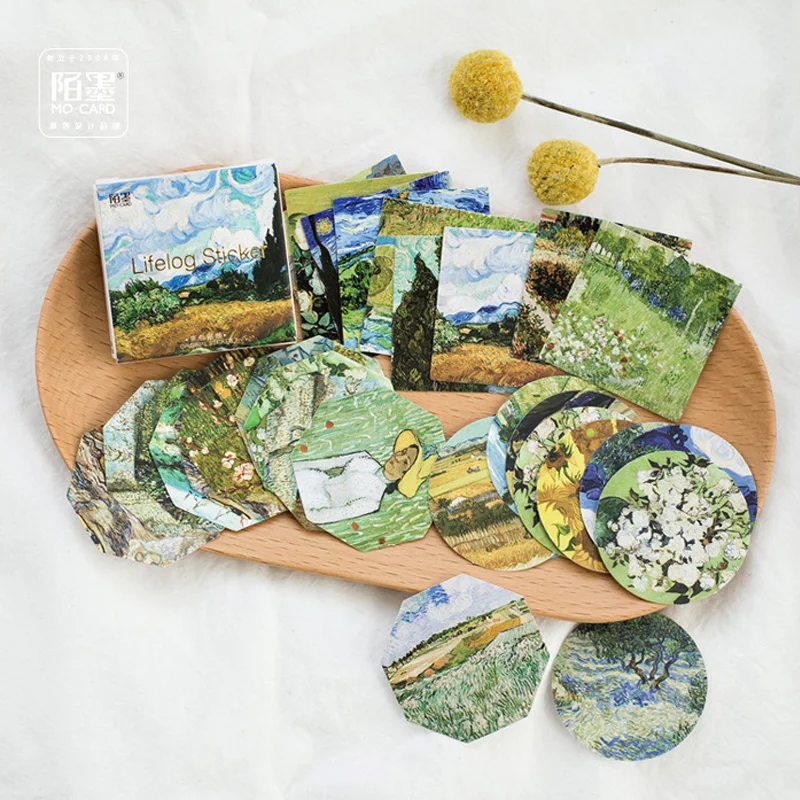 45 шт./лот Meet Van Gogh мини бумажная наклейка упаковка DIY дневник украшение альбом