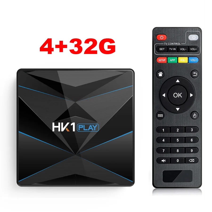 4G32G HK1 Play, 4 Гб, 128 ГБ, Android 9,0, ТВ-приставка S905X2 DDR3, 32 ГБ, двойной wifi, смарт-медиаплеер, телеприставка - Цвет: 4G32G