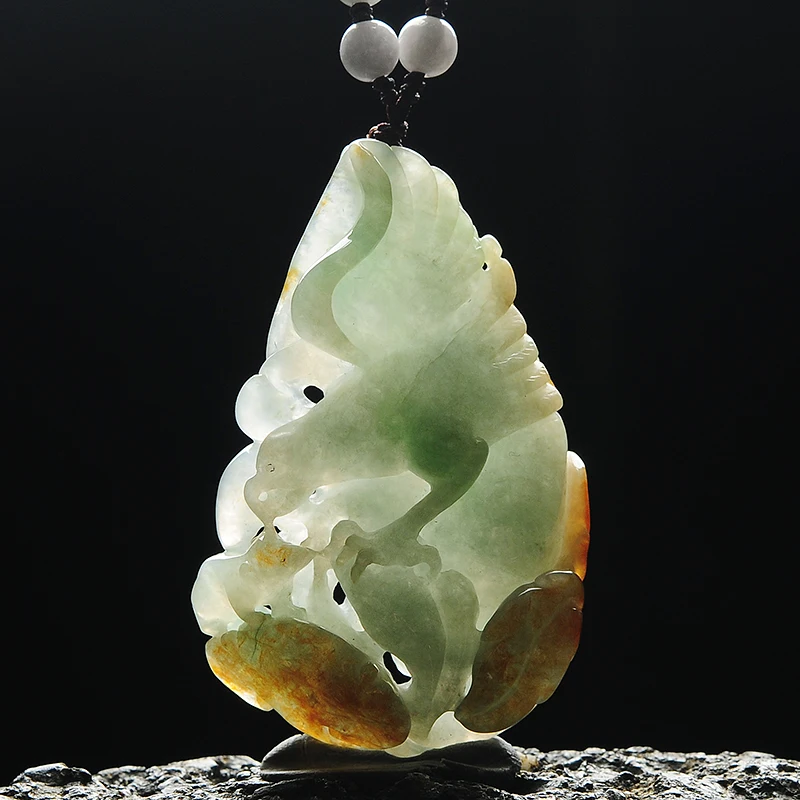 Кулон в виде орла из матового камня желтый плавающий светильник с цветами