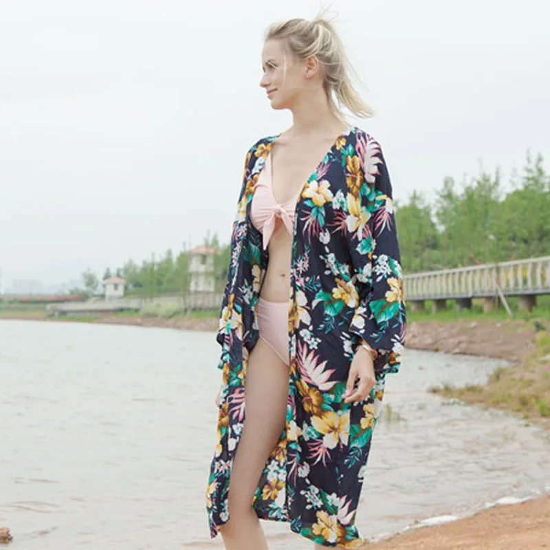 Женский Повседневный Кардиган-кимоно Свободный кардиган в стиле ретро с